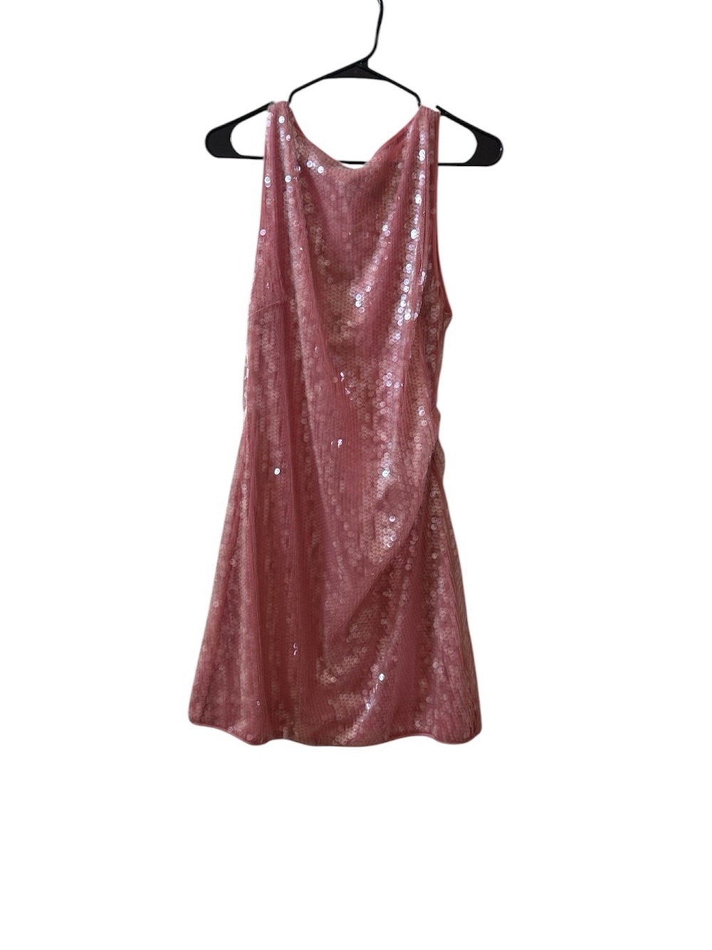 STAUD Eton Mini Sequin Dress in Sienna Pink Sz XL - Picture 6 of 9
